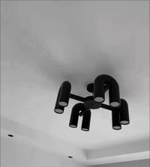 Pendant design lamp Cirkus by AGO Lighting (4 lampshade /Black)