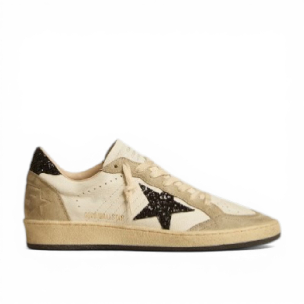 Кеды Ball Star in nappa and suede with black glitter star and heel tab