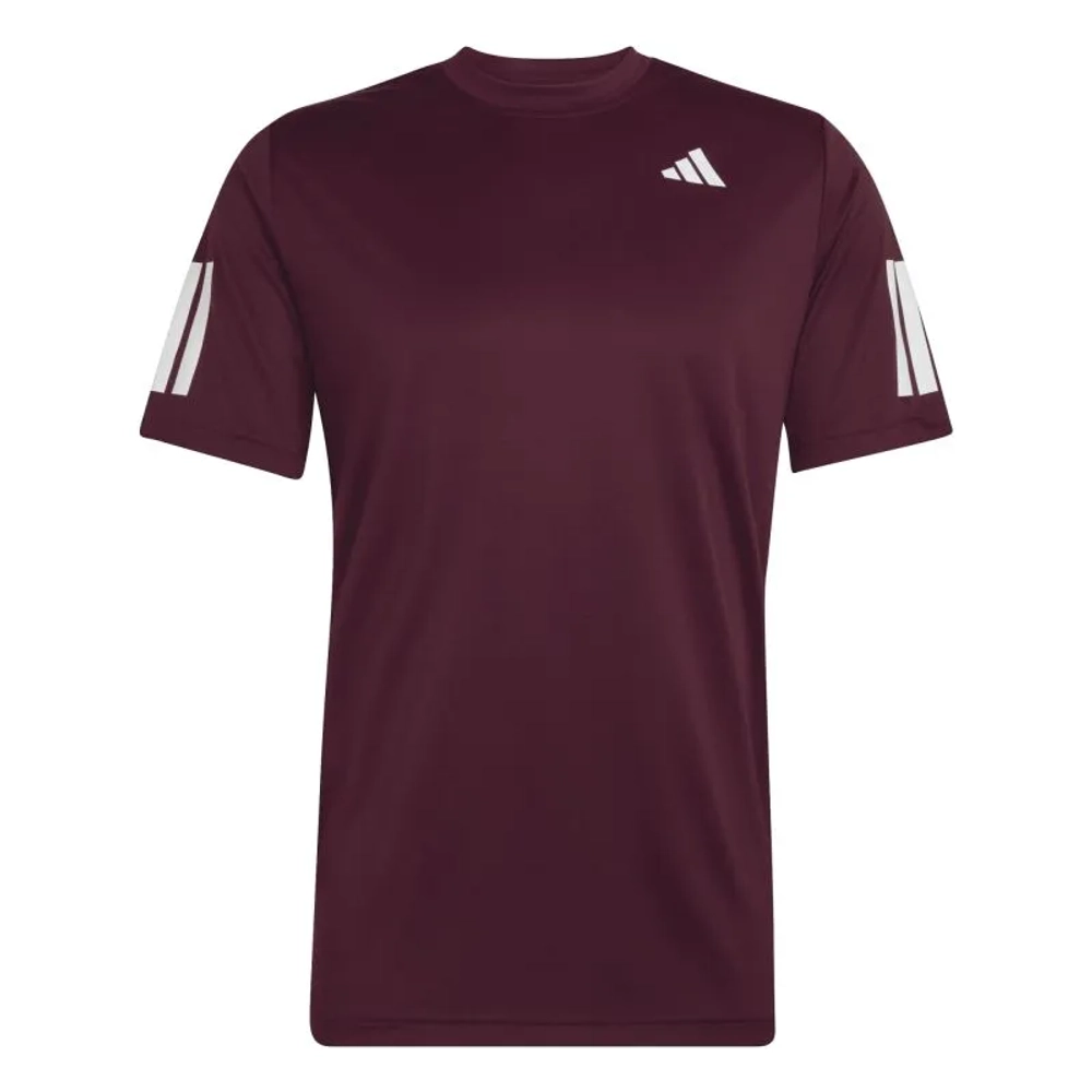 Мужская теннисная футболка Adidas Club Tennis Climacool 3-Stripes - maroon