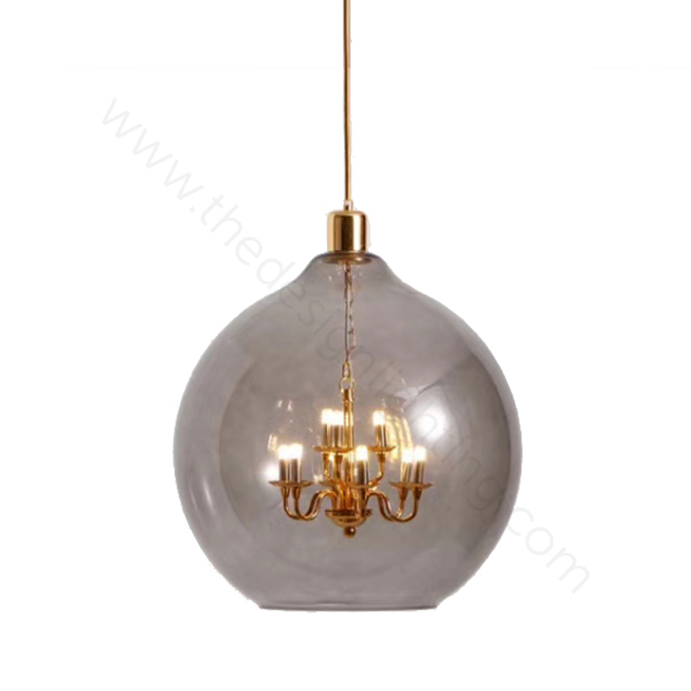 Pendant design lamp King Edison by Mineheart (Smoky)