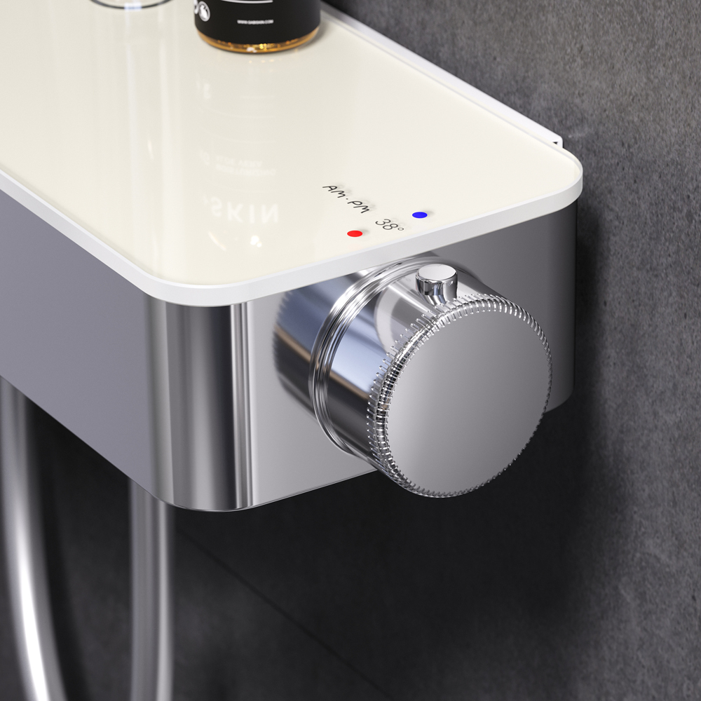 F0750A400 Inspire V2.0, душевая система, набор: см-ль д/душа с термостатом, верхний душ d 250 мм, ру