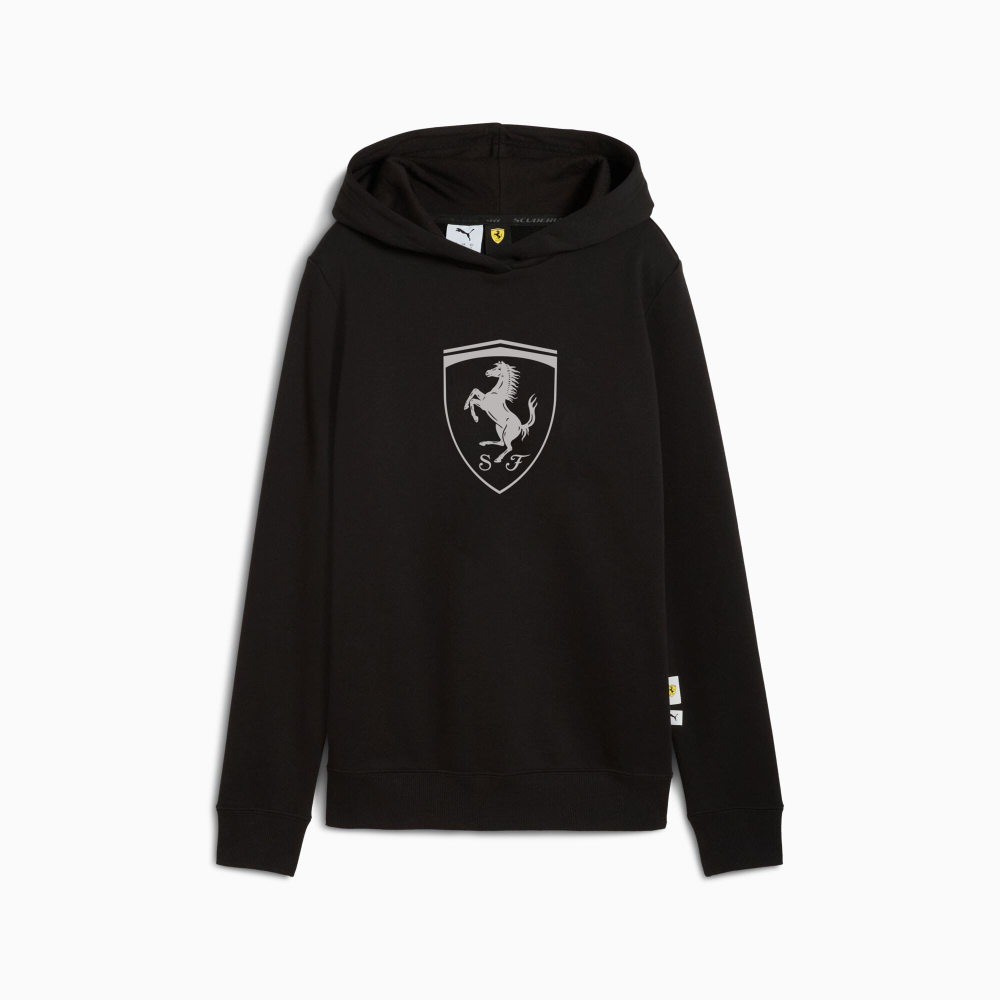 PUMA X SCUDERIA FERRARI ЖЕНСКАЯ ТОЛСТОВКА С КАПЮШОНОМ SPORTSWEAR, ЧЕРНЫЙ