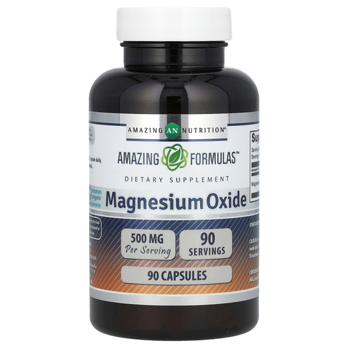 Amazing Nutrition, Оксид магния, 500 мг, 90 капсул