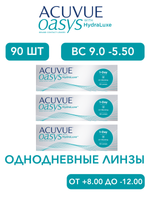 Однодневные контактные линзы Acuvue Oasys 1-Day (комплект 90 линз)