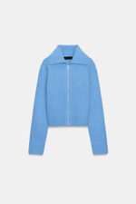Вязаный кардиган на молнии - ZARA