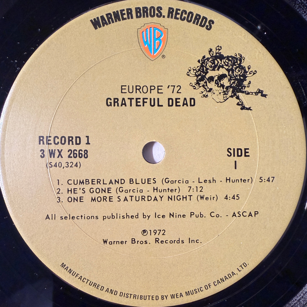 The Grateful Dead ‎– Europe '72 3LP (Канада 1972г.)