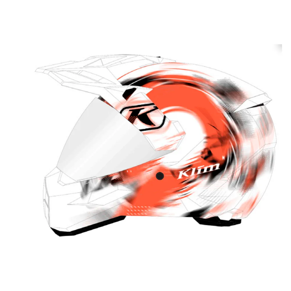 Шлем Klim X1 Gamma Helmet CCC/DOT, цвет Gloss Phase - Scarlet Ibis - White, размер LG (RR)