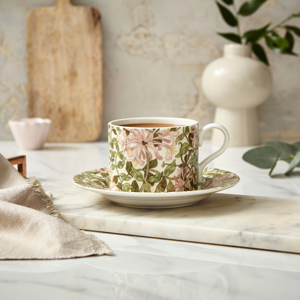 Spode Чашка с блюдцем от Morris & Co. Чайная чашка с жимолостью 280 мл MCOC8751-XW