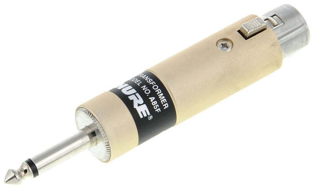 SHURE A85F линейный адаптер, микрофонный преобразователь низкого/высокого импедансов, разъемы XLR - Jack