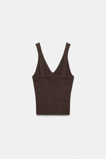 ТРИКОТАЖНЫЙ ТОП НА БРЕТЕЛЯХ — ZARA