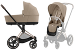 Коляска 3 в 1 Cybex Priam IV Rosegold complete и автокресло Cloud T i-Size Peach Pink Plus Cozy Beige