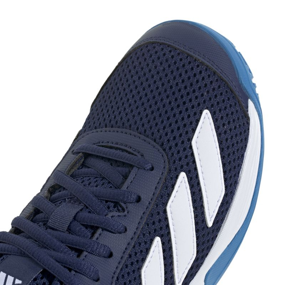Детские Кроссовки теннисные  Adidas Courtflash K - dark blue/cloud white/bright blue