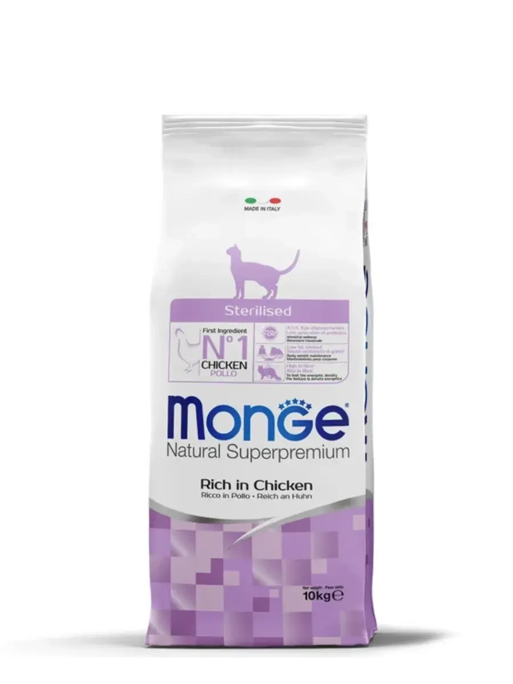 Monge Sterilised Cat (Монж Стерил Кэт) корм сухой для кошек с курицей 10 кг.
