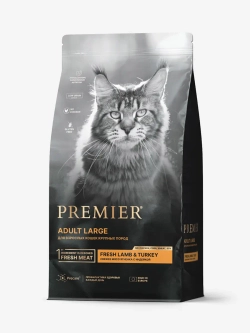Premier Adult Large для крупных кошек (ягнёнком и индейкой)