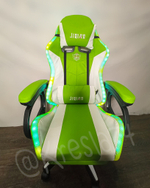 Геймерское кресло с RGB подсветкой салатовое