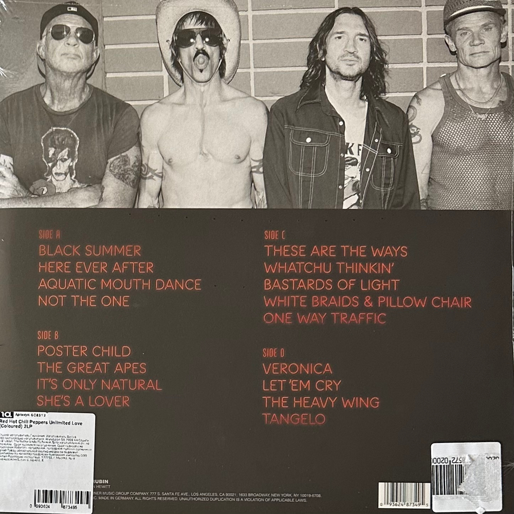 Red Hot Chili Peppers ‎– Unlimited Love 2LP (Германия 2022г.) Blue