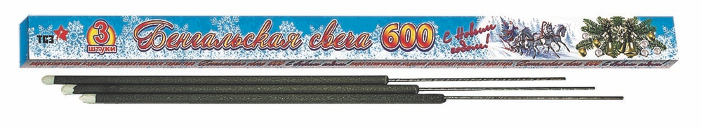 Бенгальские свечи 600 уп.3 шт ТР154, 20/3, упак