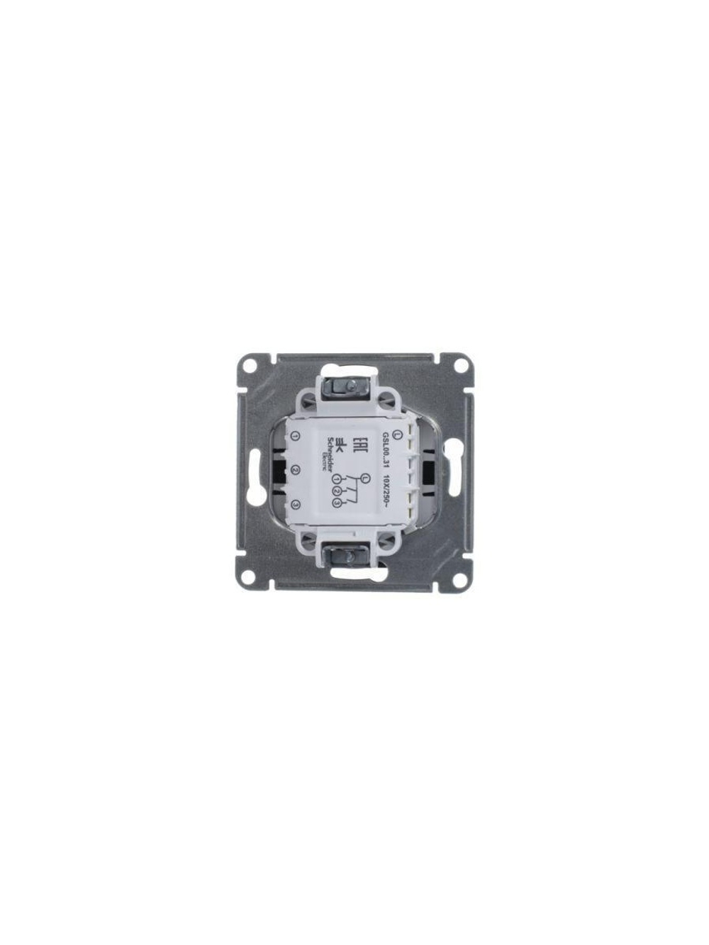 Выключатель 3-кл. СП Glossa 10А IP20 (сх. 1+1+1) 10AX механизм антрацит SE GSL000731