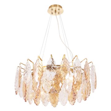 Подвесная люстра Е14 Trevi SP6 Brass латунь Crystal Lux