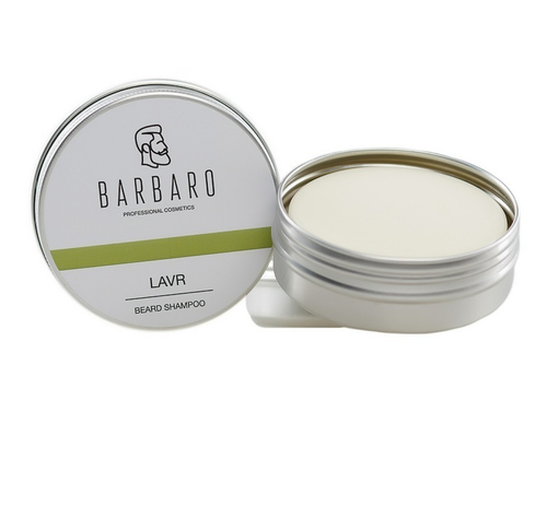 Barbaro Beard Shampoo Lavr - твердый шампунь-кондиционер для бороды и волос Лавр 50 гр