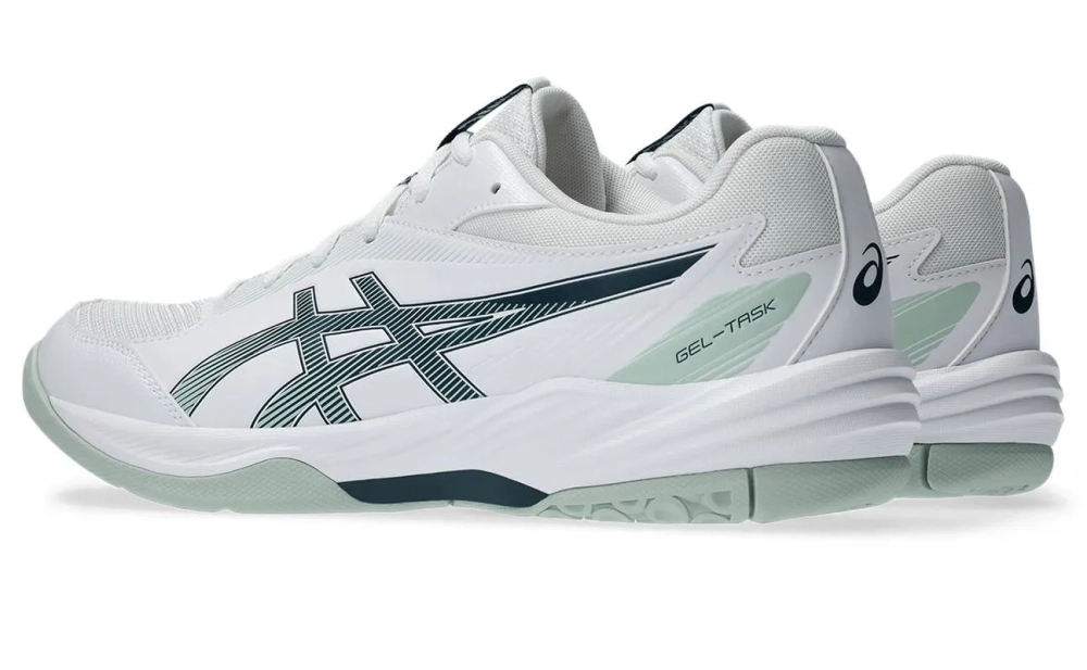 Мужские кроссовки для сквоша/бадминтона Asics Gel-Task 4 - white/tranquil teal