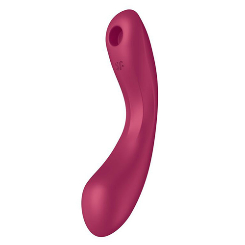 Малиновый вибромассажер 17,4см с вакуумной стимуляцией Satisfyer Curvy Trinity 1 insertable Air Pulse Vibrator Red