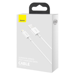 Lightning Кабель Baseus Superior Series Fast Charging Data Cable USB to iP 2.4A 1.5m - White