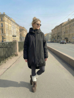Утеплённая парка женская антрацит (мембрана)