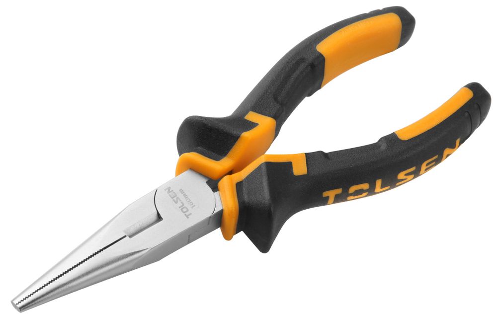 Длинногубцы, Ков. сталь, никель покр., 200 мм, Tolsen 10007