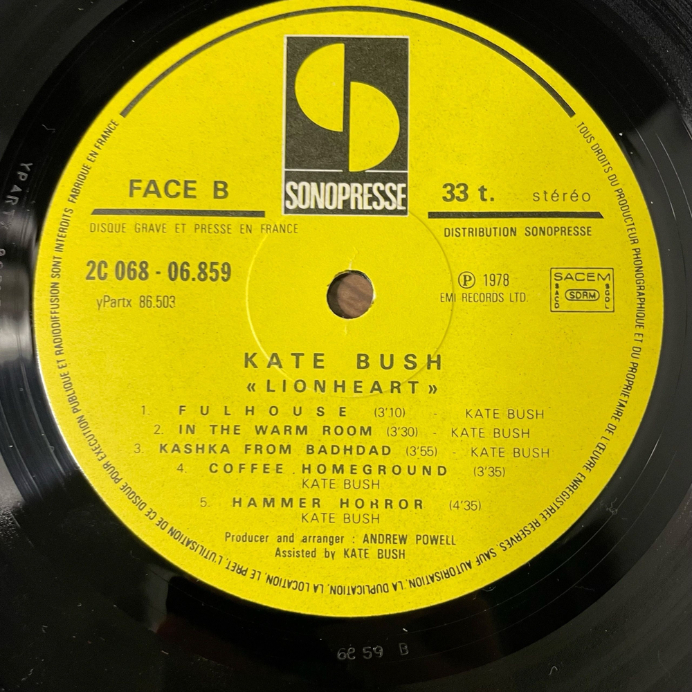 Винтажная виниловая пластинка LP Kate Bush Lionheart (Франция 1978) Symphony In Blue