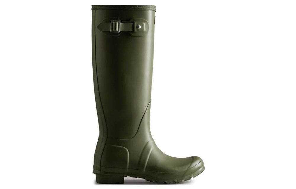 HUNTER Thermal Abrasion Resistant Slip Resistant Rain Boots Women"s Green