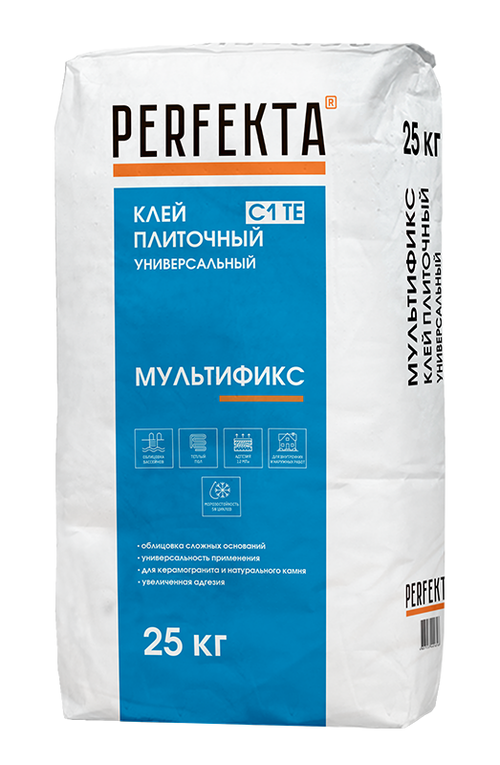 PERFEKTA Клей плиточный "Мультификс", 25кг, Класс С1 ТЕ