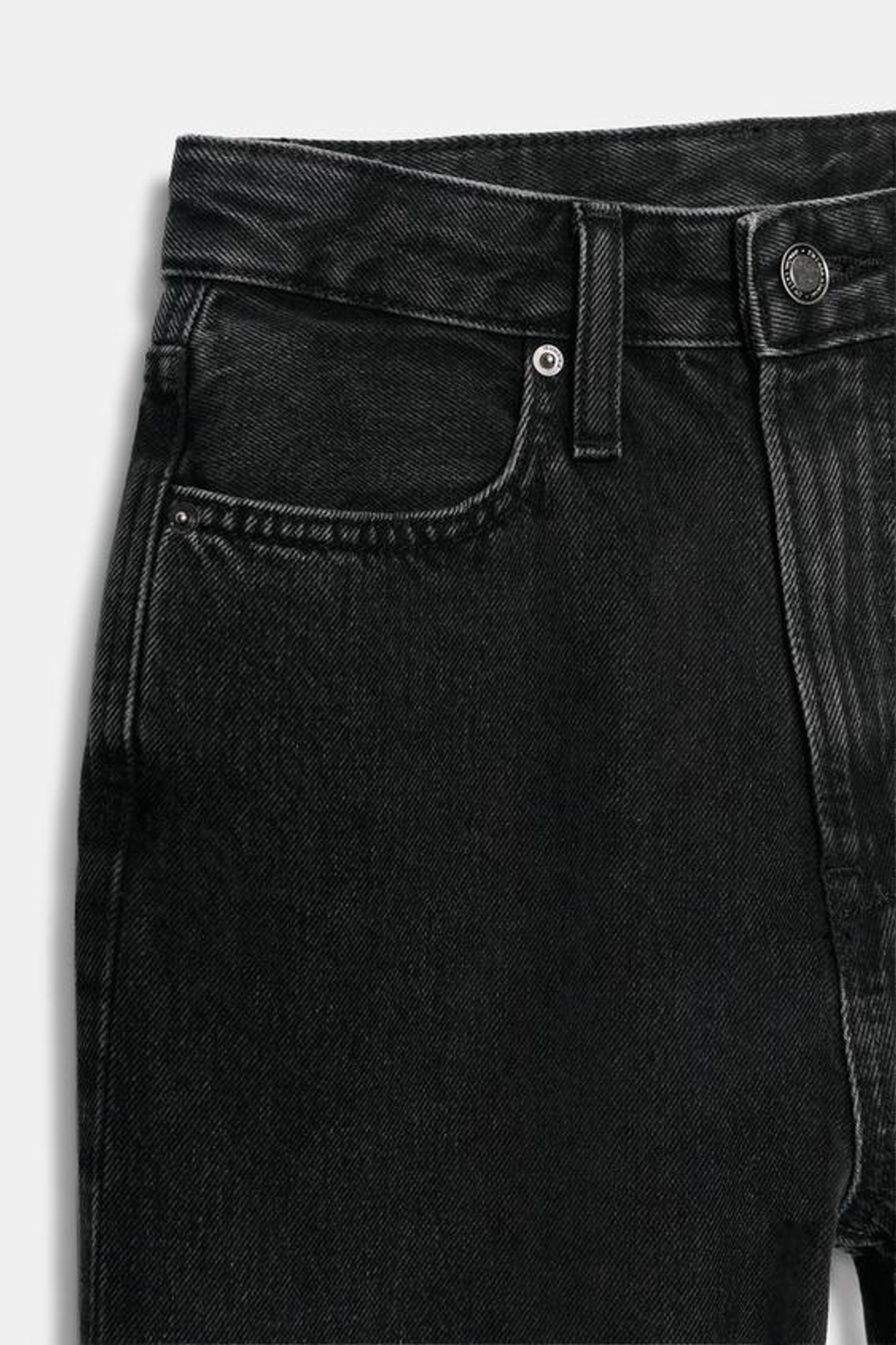 ZARA ДЖИНСЫ STRAIGHT FIT С ВЫСОКОЙ ПОСАДКОЙ — ZW COLLECTION, ЧЕРНЫЙ