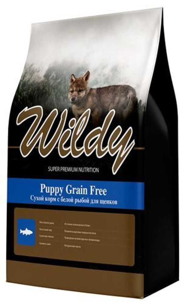 Сухой корм Wildy Puppy Grain Free для щенков с белой рыбой 1 кг Сухой корм Wildy Puppy Grain Free для щенков с белой рыбой 1 кг