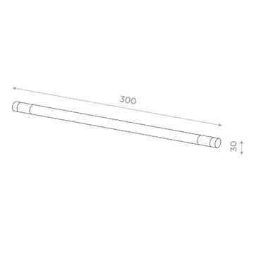 Модуль токоподводящий 300мм ST1653.409.00 чёрный Techno ST-Luce