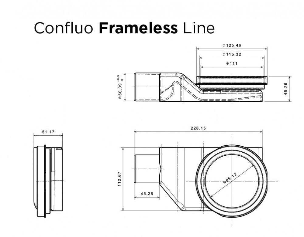 Душевой лоток Pestan Confluo Frameless Line 950 White Glass