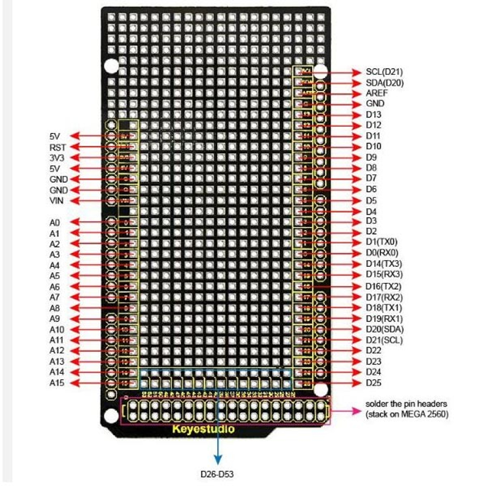 Плата Ардуино Мега/PCB - Keyestudio