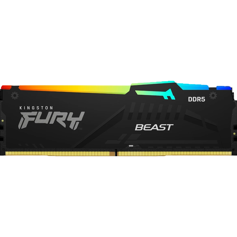 Оперативная память DDR5 32Gb 6400 МГц Kingston FURY Beast RGB Black (KF564C32BBEA-32)