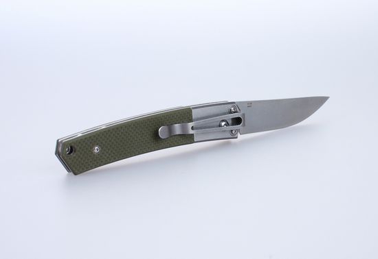 Складной нож Ganzo G7362 зеленый, G7362-GR c клинком из стали 440C, рукоять G10