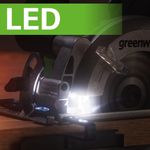 Дисковая мини пила акк. Greenworks G24MCS, 24V,б/щет,120x9,5мм, 6500 об/мин, рез 39мм,1х2Ач,ЗУ,кор (1501207CUA)
