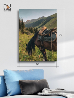 Картина Скакун на склоне интерьерная 50x70см 1шт.