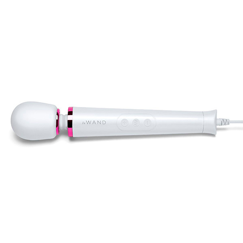 Белый проводной вибратор 25см Le Wand Petite Vibrating Massager LW-050-WHT