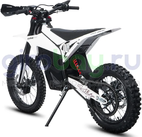 Электромотоцикл Эндуро WHITE SIBERIA BELLLUGA 001 3900W (60V/27Ah) - Белый фото №4