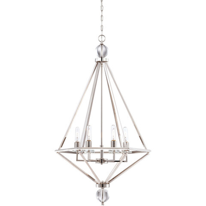 люстра Tekoa 6 Light 26 inch Polished Nickel Pendant Ceiling Light