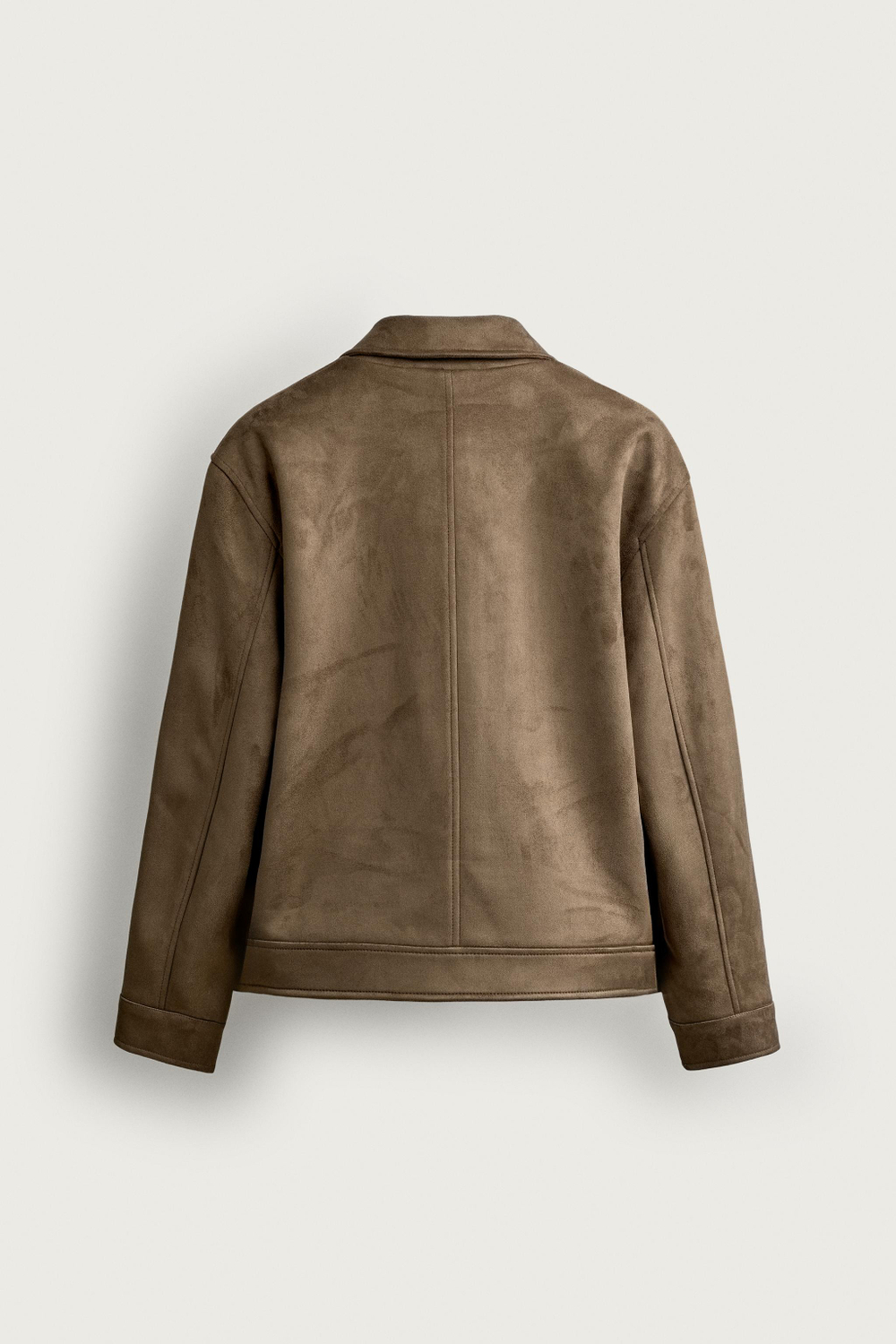 ZARA КУРТКА ИЗ ИСКУССТВЕННОЙ ЗАМШИ, РЫЖЕВАТО-КОРИЧНЕВЫЙ