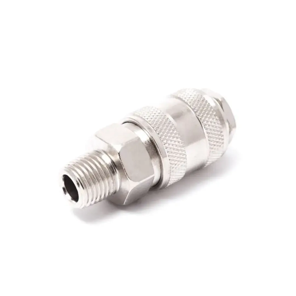 Быстроразъем пневматический с клапаном с наружной резьбой 1/2'' Partner SE1-4SM