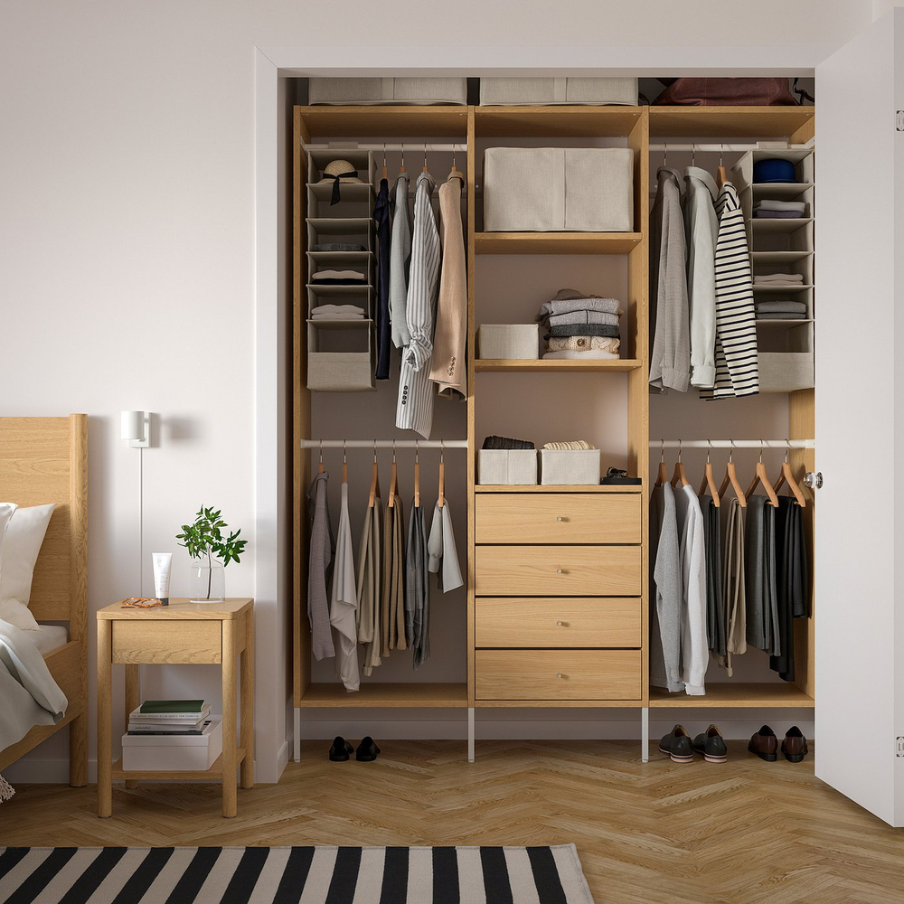 IKEA PURRPINGLA  (ИКЕА ПУРРПИНГЛА)  -  Полка подвесная - ткань/бежевая 22x34x80 см