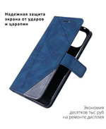 Дизайнерский чехол-книжка из кожи для XIAOMI MI 11 LITE 4G /5G /NE с отделом для наличных, 3 слотами для карт и подставкой