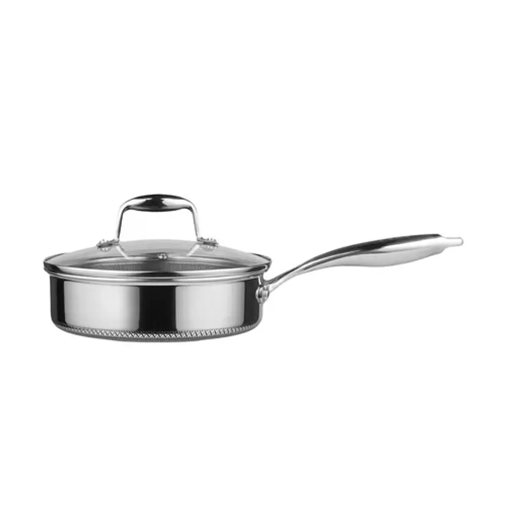 Сотейник 4 л с крышкой 26/23*16,5 см New Kitchen Honeycombs нерж. с антиприг. покр. ИНДУКЦИЯ