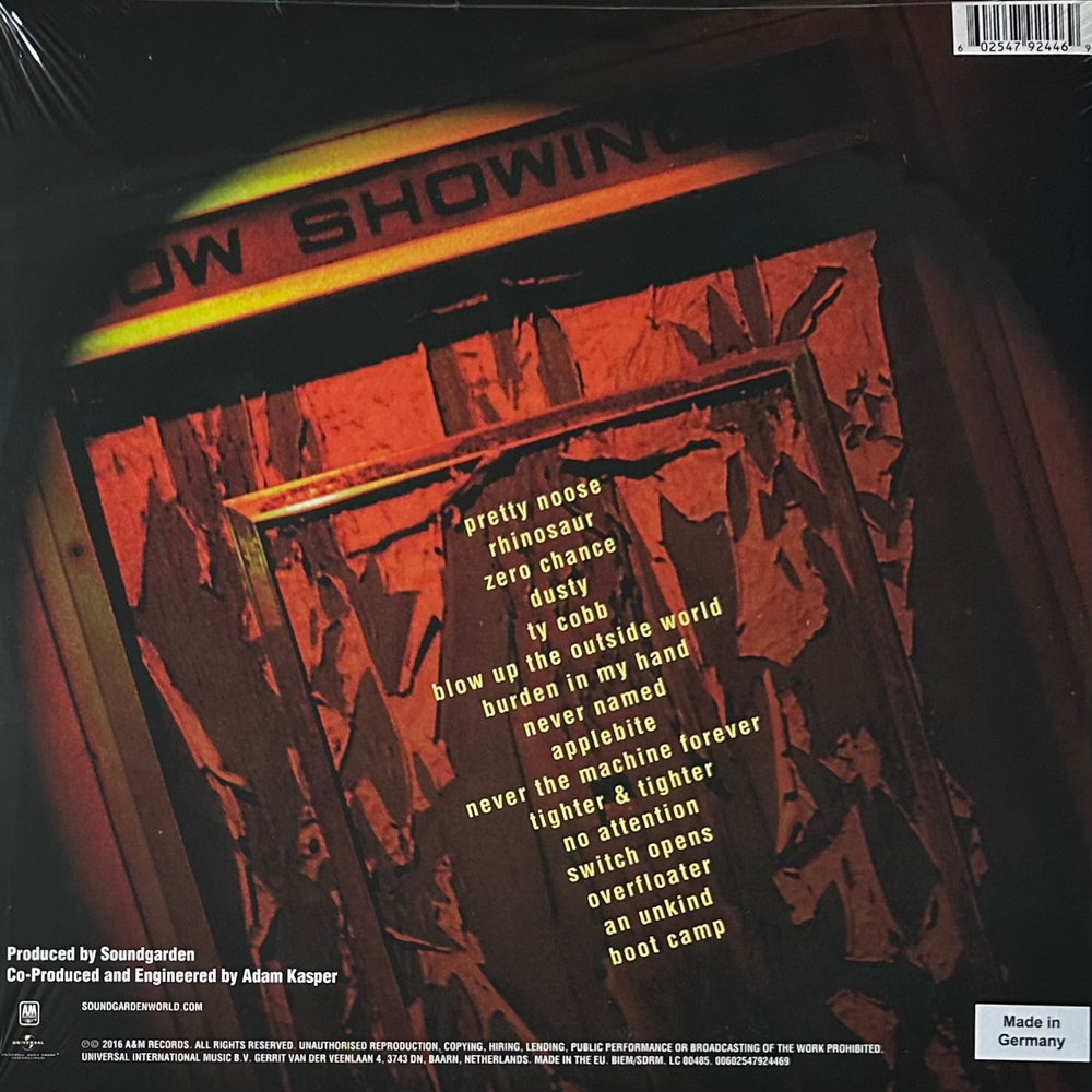 Soundgarden ‎– Down On The Upside 2LP (Германия 2019г.)